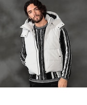 撥水フードロゴ中綿ベスト