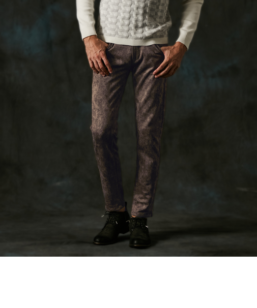 【ＷＥＢ限定】ポンチスウェードムラスモーク柄ストレッチパンツ