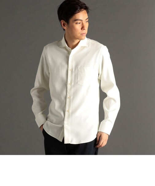 シャンブレーツイル カッタウェイカラーシャツ