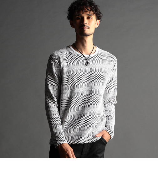 ジオメトリックブリスタージャガードプルオーバー