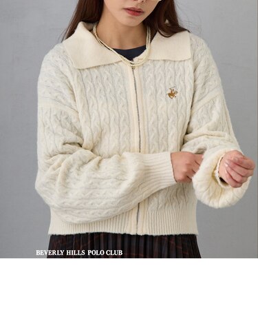 【BEVERLY HILLS POLO CLUB】フルジップカーディガン