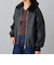 フライトジャケット風ボア衿ブルゾン