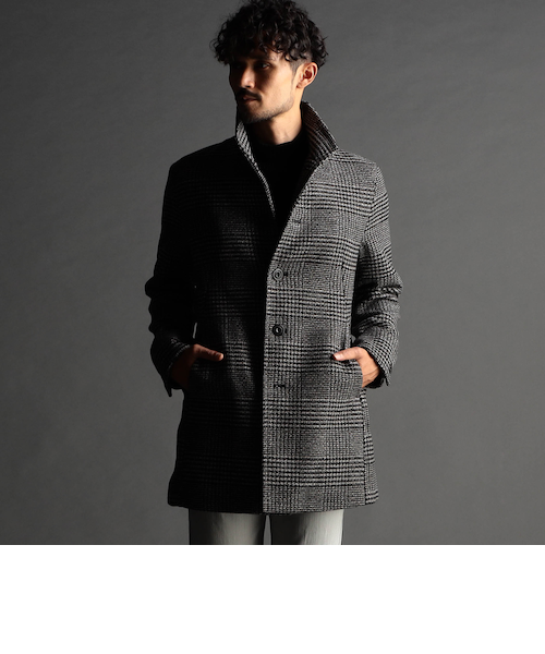 ダブルフェイスビーバーダブルブレストコート｜ブルーレーベルブラック