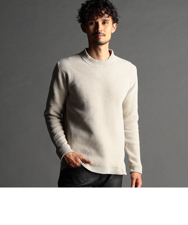 ダブルフェイスモールモックネックニット