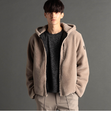 Faux fur フーディブルゾン