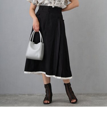 アシメプリーツAラインスカート