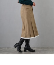 アシメプリーツAラインスカート