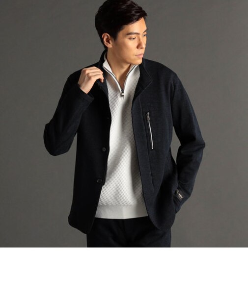 BARDAZZI ダブルニットジャカード スタンドカラージャケット