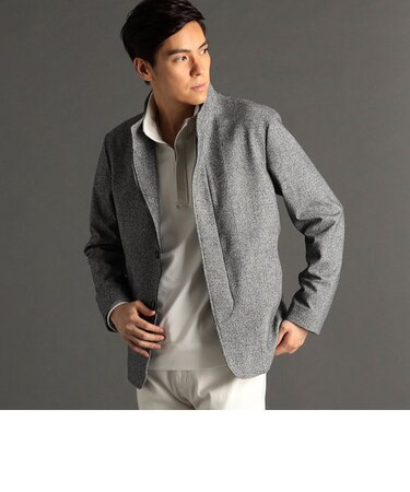 グレンチェック スタンドカラージャケット