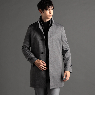 レイヤードライナー付 スタンドカラーコート