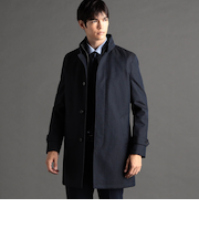 レイヤードライナー付 スタンドカラーコート