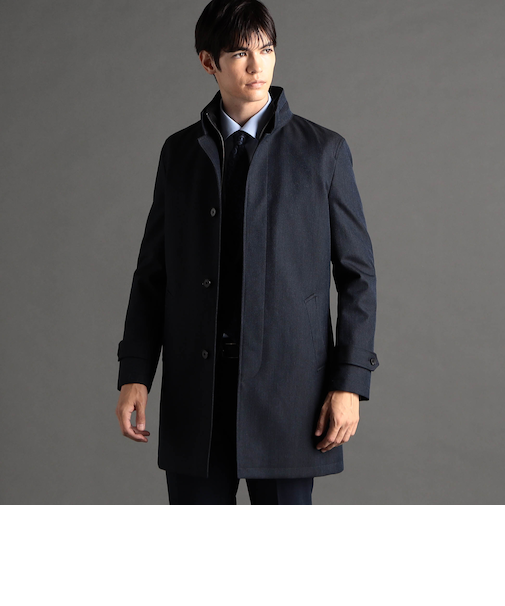 レイヤードライナー付 スタンドカラーコート