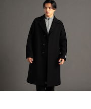 MILIOR カシミヤ混ウールメルトン チェスターコート