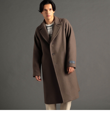 MILIOR カシミヤ混ウールメルトン チェスターコート