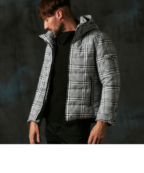 フードプリント中綿ブルゾン