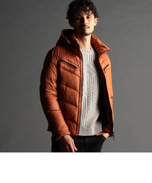 マイクロスウェードダウンブルゾン