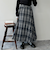 チェックプリーツロングスカート