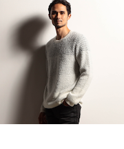 【RIELABO】グラデーションシェブロン クルーネックニット