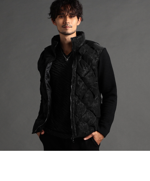 イントレパテッド 袖ニットブルゾン