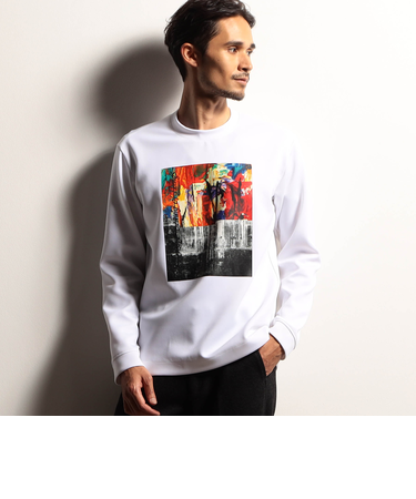 【RIELABO】グラフィックプリントクルーネック長袖Ｔシャツ