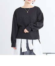 裏シャギーエンボスプルオーバー