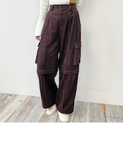 コーデュロイワイドパンツ