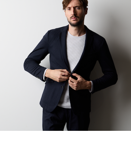 ウール調ジャージージャケット