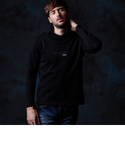 ショールカラー風オフタートルプルオーバー