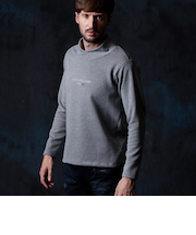 ショールカラー風オフタートルプルオーバー