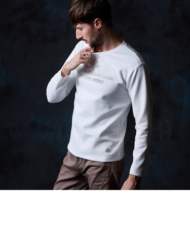 ストレッチポンチジェルプリント長袖Ｔシャツ