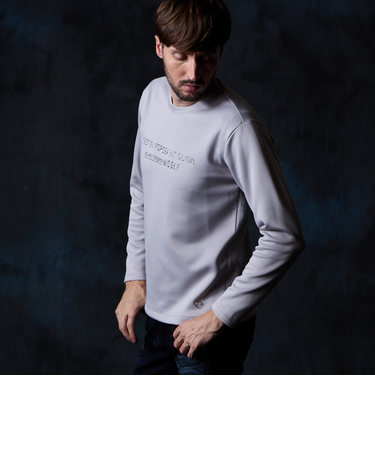 ストレッチポンチジェルプリント長袖Ｔシャツ