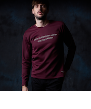 ストレッチポンチジェルプリント長袖Ｔシャツ