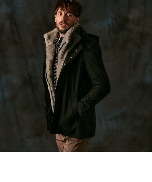 フード着脱２WAYスタンドコート