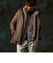 フード着脱２WAYスタンドコート