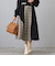 バイカラーフレアスカート