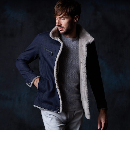 裏ボアムートン風スタンドブルゾン