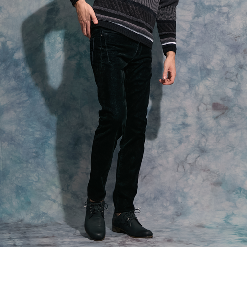 フロッキープリントデニムパンツ