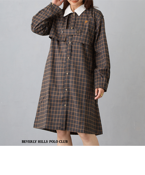 【BEVERLY HILLS POLO CLUB】レイヤード風ワンピース