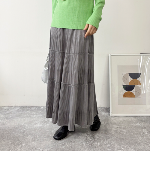 ベロアティアードロングスカート｜ニコルの通販｜&mall（アンドモール