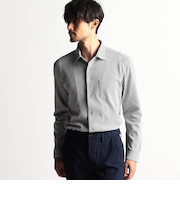 ニットサッカーチェックシャツ