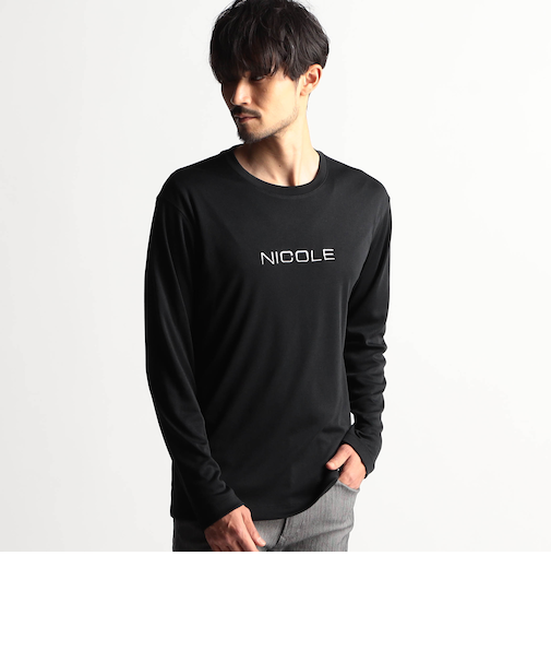 ロゴ刺繍長袖Tシャツ