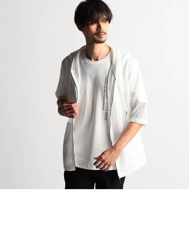 ラッセルレース5分袖パーカー