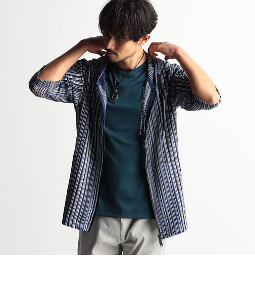 ラッセルレース5分袖パーカー