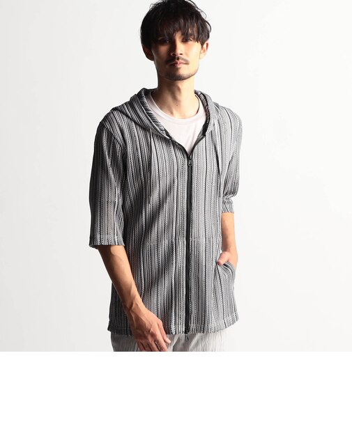 ラッセルレース5分袖パーカー