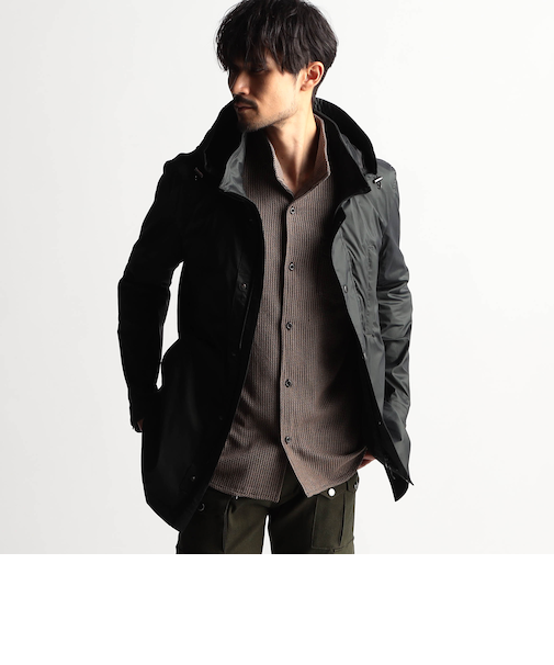 ストレッチシャンブレー スタンドブルゾン
