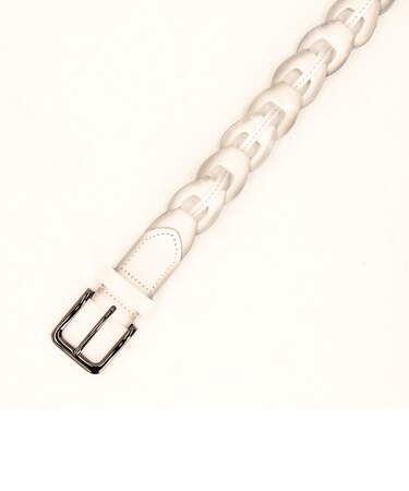 ストラップピースメッシュレザーベルト