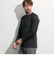 ブライトタックバイアスヘンリーネックプルオーバー