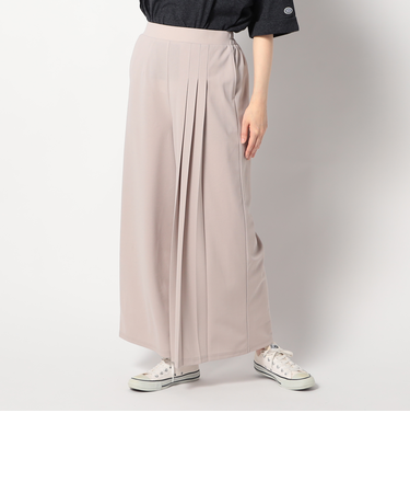 アシンメトリー サイドプリーツパンツ