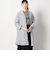【リネン混シリーズ】スキッパー長袖シャツ（ストライプ）