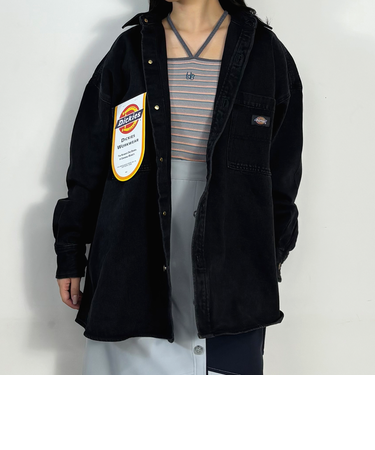 【Dickies】デニムワイドシャツジャケット